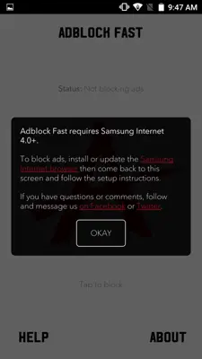 Adblock Fast android App screenshot 3